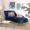 Baxton Studio Kailyn Glam and Luxe Navy Blue Velvet Fabric and Gold Finished Chaise 174-11025-Zoro - alternate 3